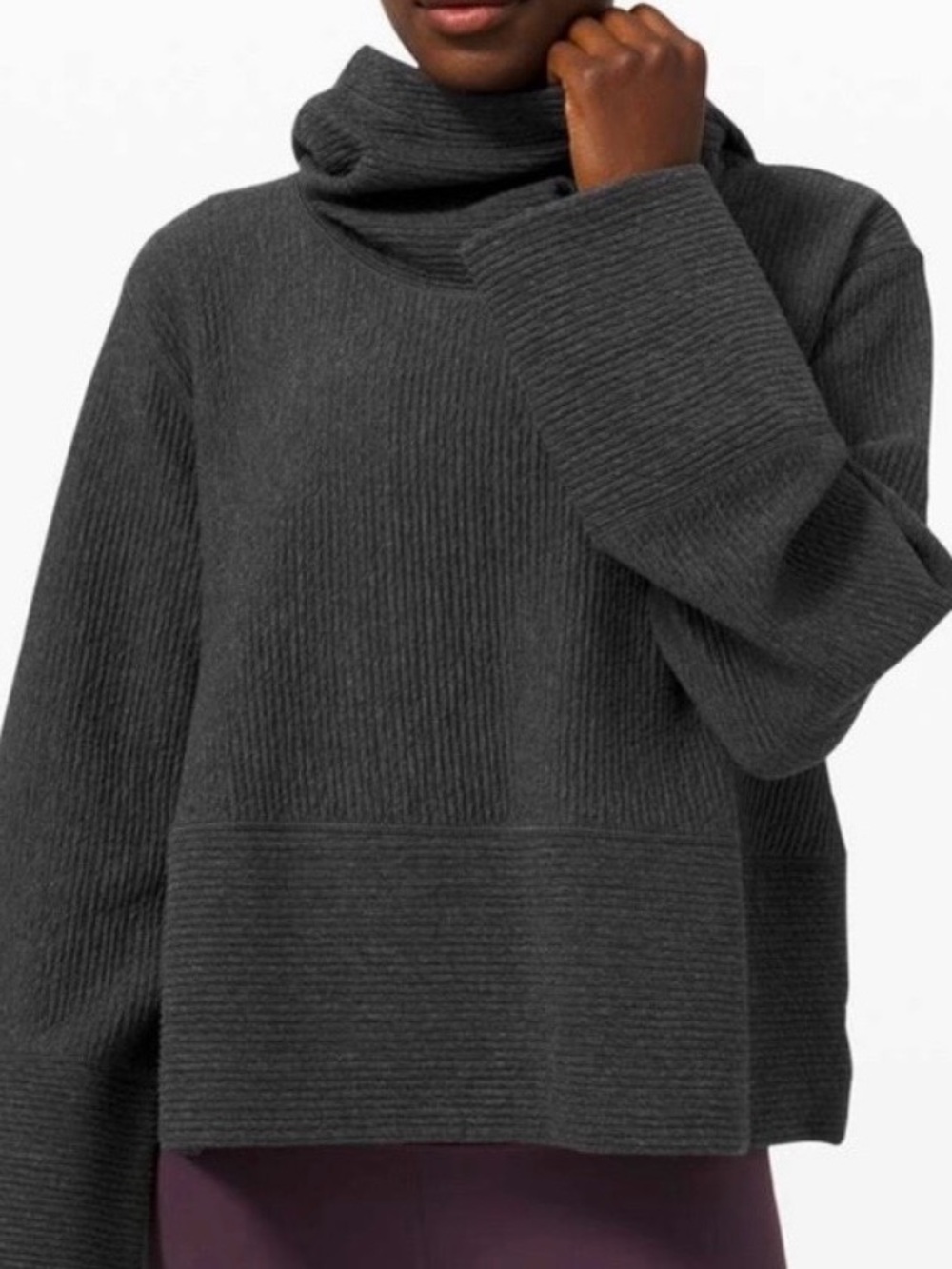 Lululemon Retreat Yourself Hoodie Heathered Graphite Grey Size M/L